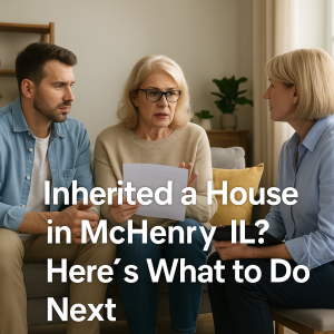 Family discussing what to do with an inherited house in McHenry IL